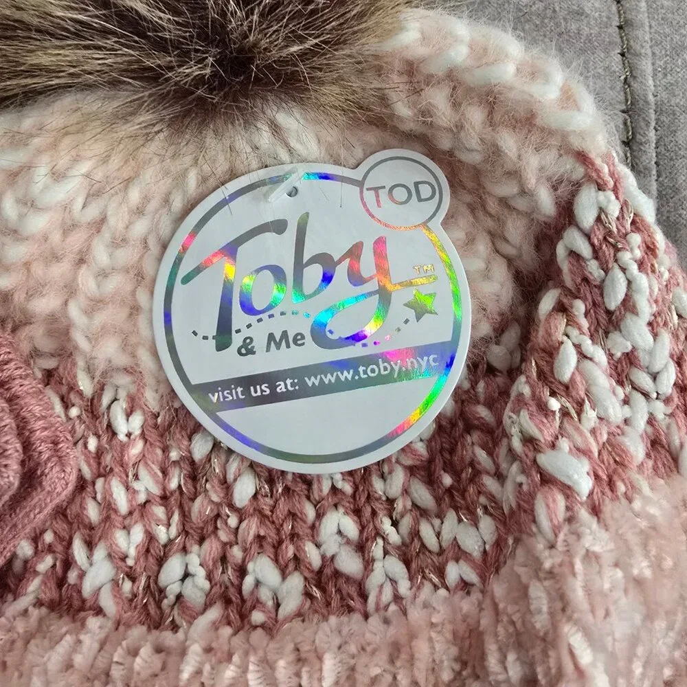 NWT Toby & Me Toddler Nora Hat and Mitten Set